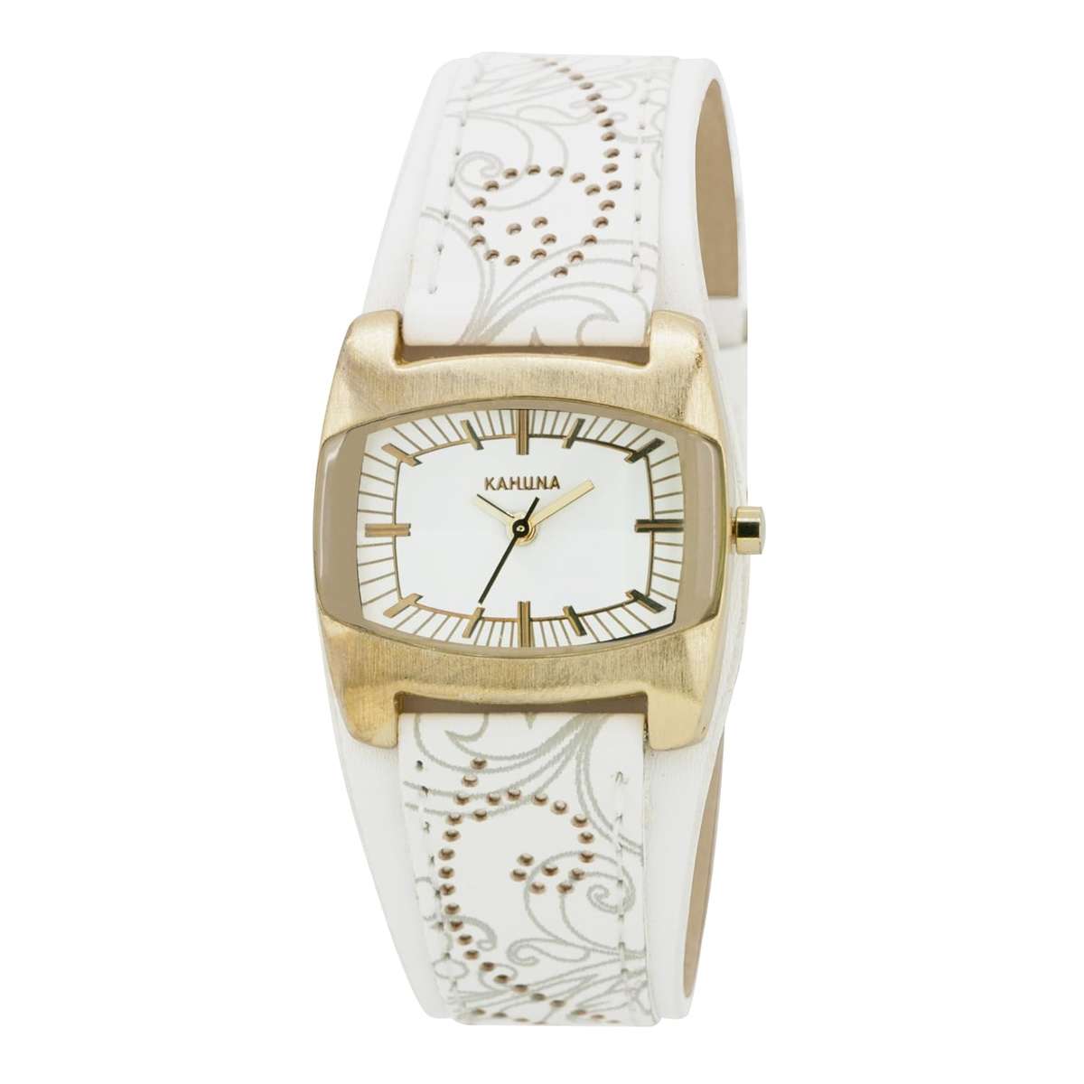 Kahuna Women's Quartz Watch with White Dial Analogue Display and White PU Strap Watch KLS-0273L