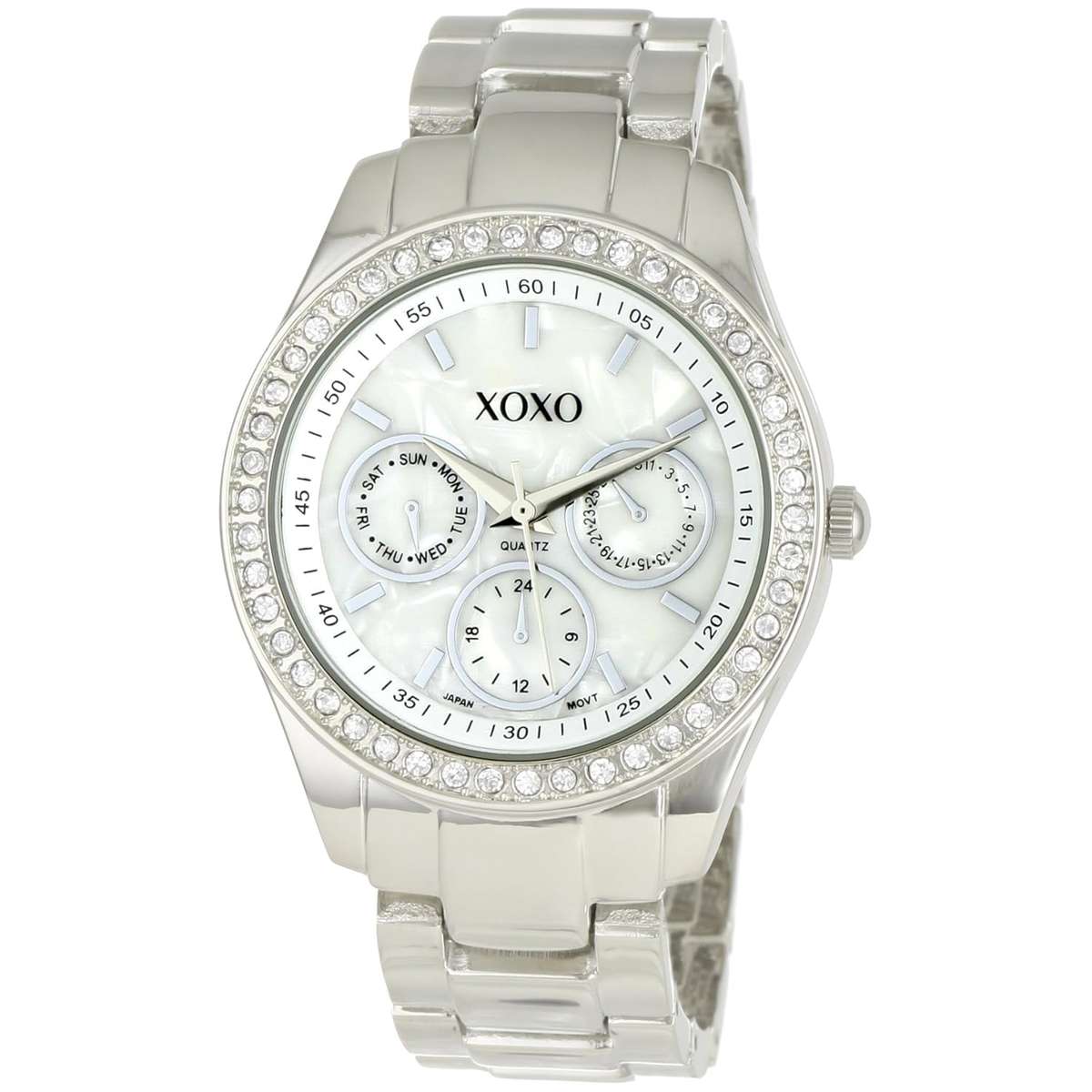 XOXO Women's XO5301A Rhinestone Accent Silver-Tone Bracelet Watch