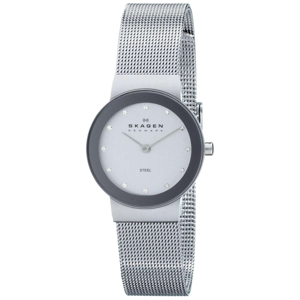 Skagen Women's 358SSSD Silver Dial Mesh Bracelet Watch
