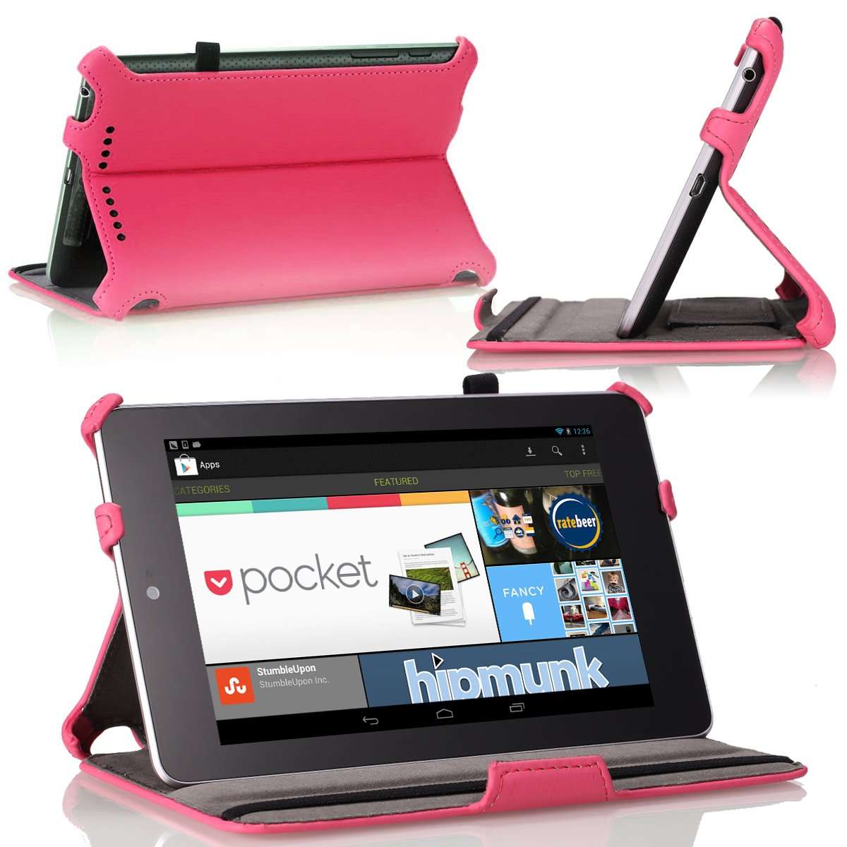 MoKo Slim-fit Case for Google Nexus 7 Android Tablet  Magenta