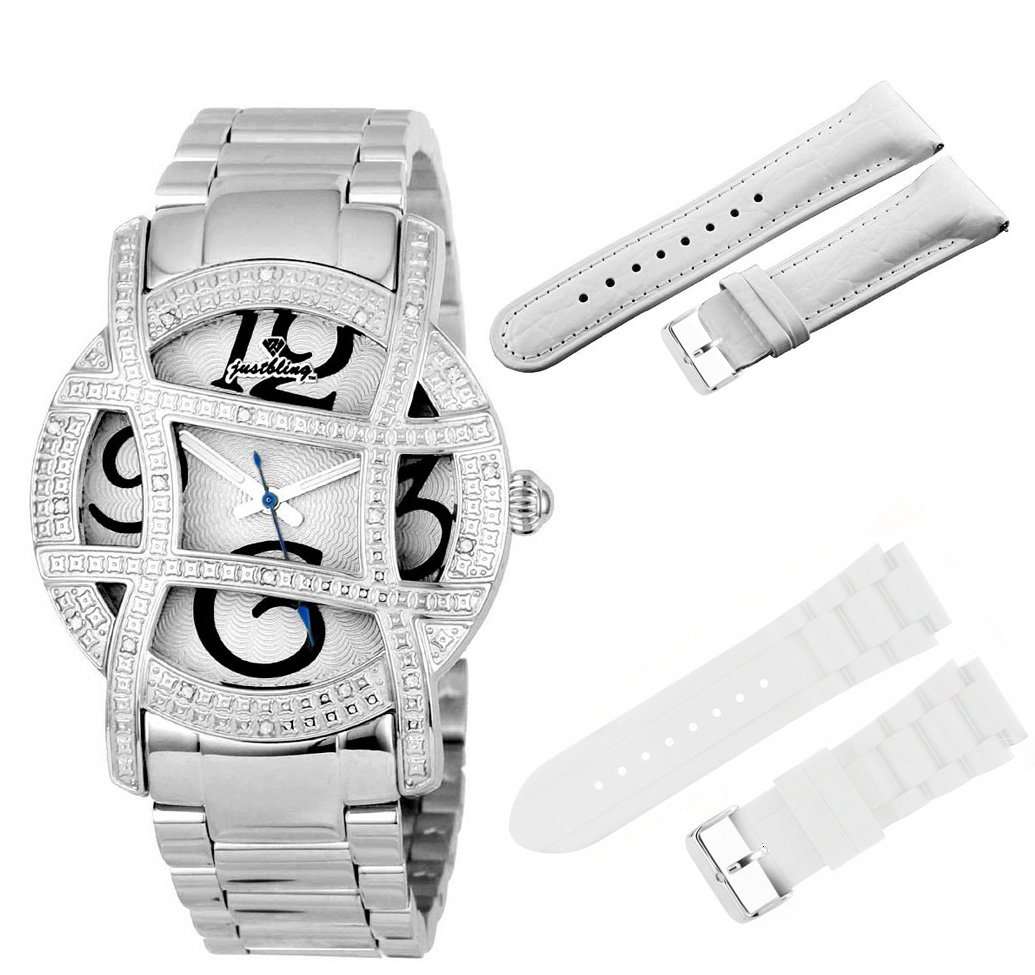 JBW-Just Bling Women's JB-6214-B.2bandset Olympia Designer Dial Diamond With Two Leather