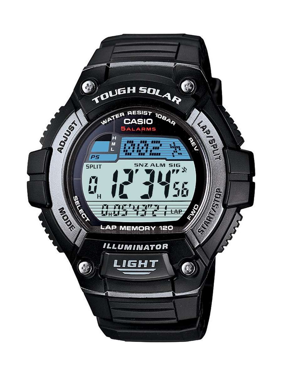 Casio Men's WS220-1A Solar Runner Tough Solar Multi-Function Runner Watch