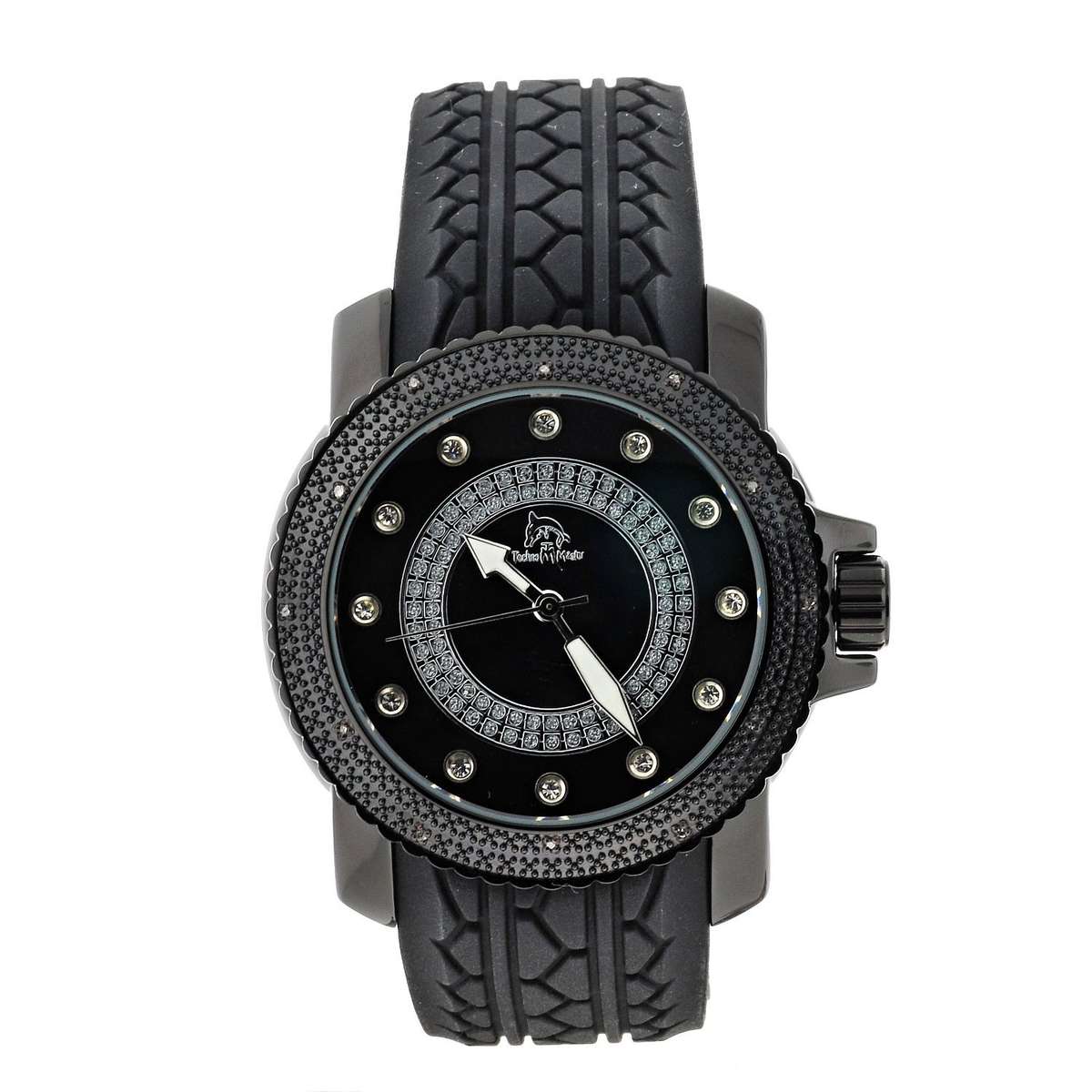 Techno Master Men's Diamond Watch TM2128A3 .10ctw 2 extra interchangeable straps in different colors