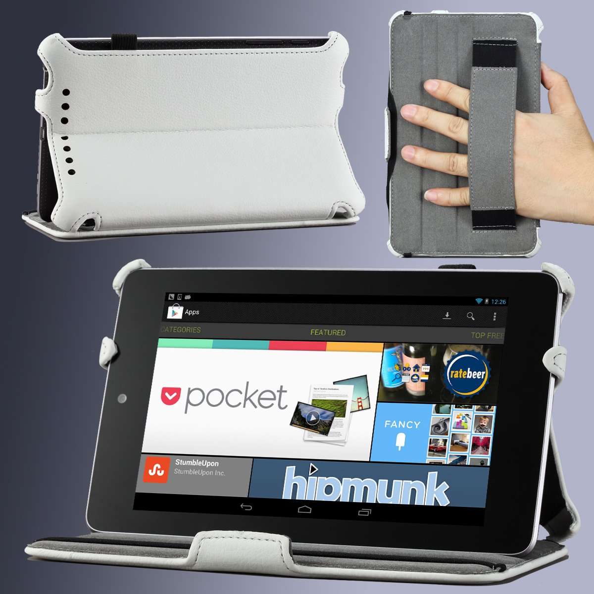 MoKo Slim-fit Case for Google Nexus 7 Android Tablet  White