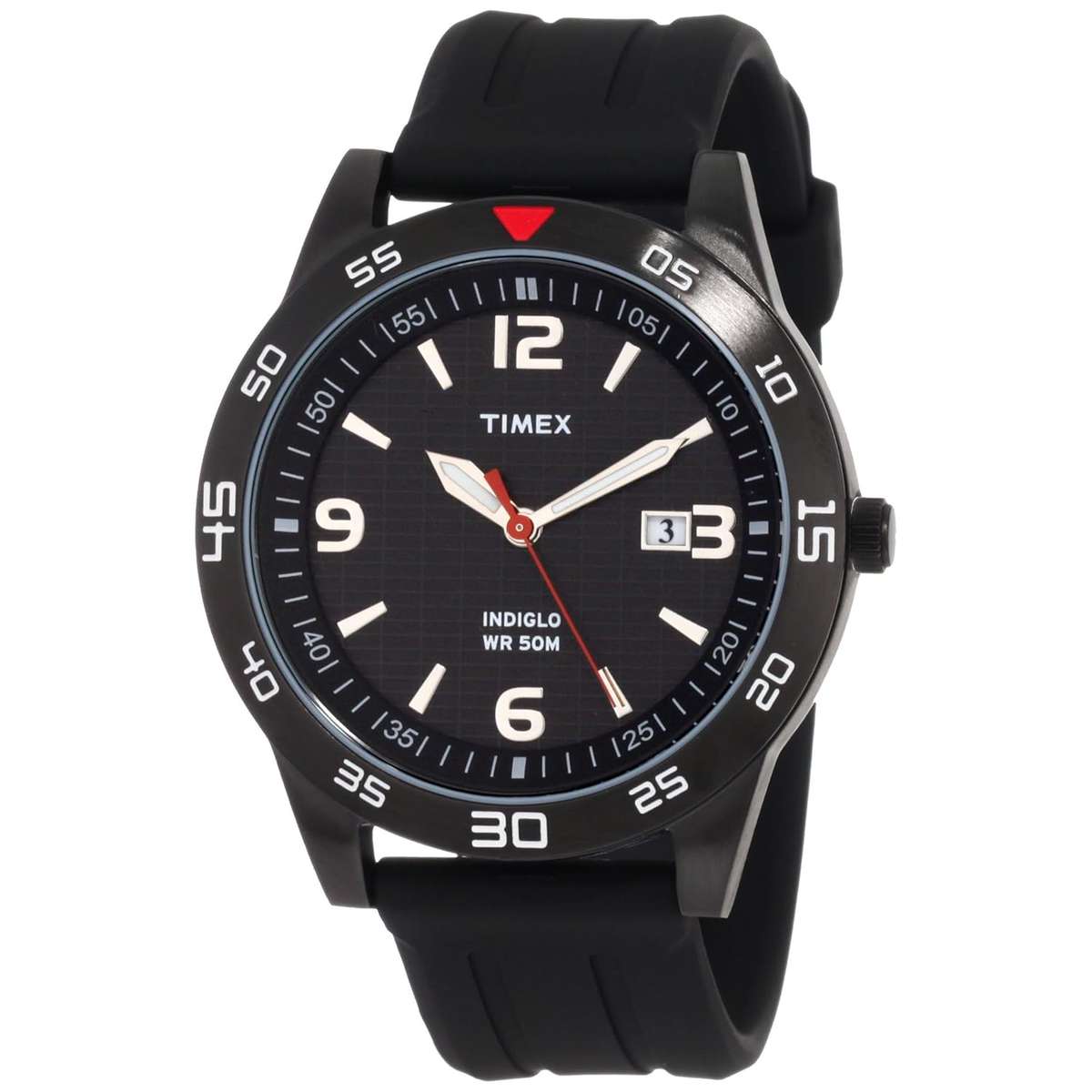 Timex Men's T2N6949J Style Sport Black IP Case and Resin Case Watch