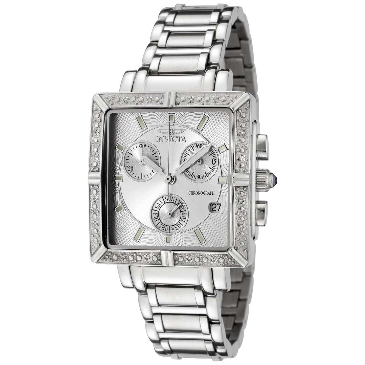 **R8700**Invicta Women's 5377 Square Angel Diamond Stainless Steel Chronograph Watch