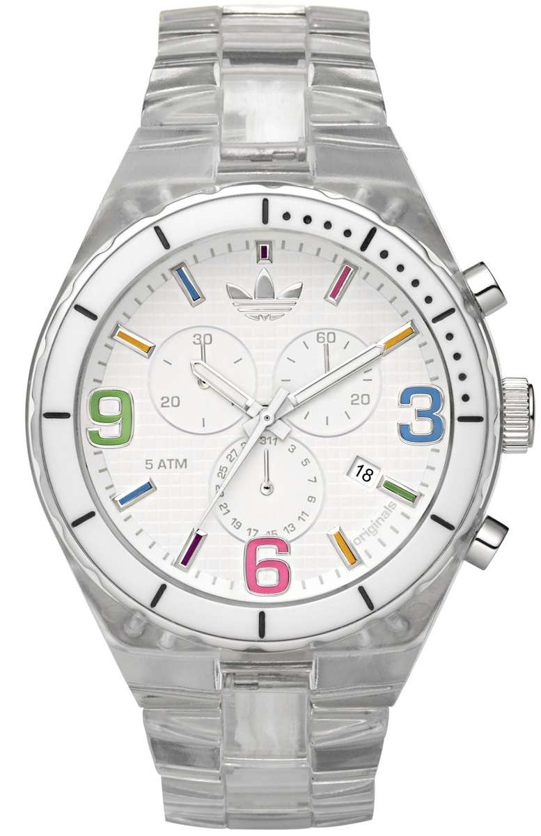 Adidas Unisex Cambridge ADH2517 White Plastic Quartz Watch with White Dial