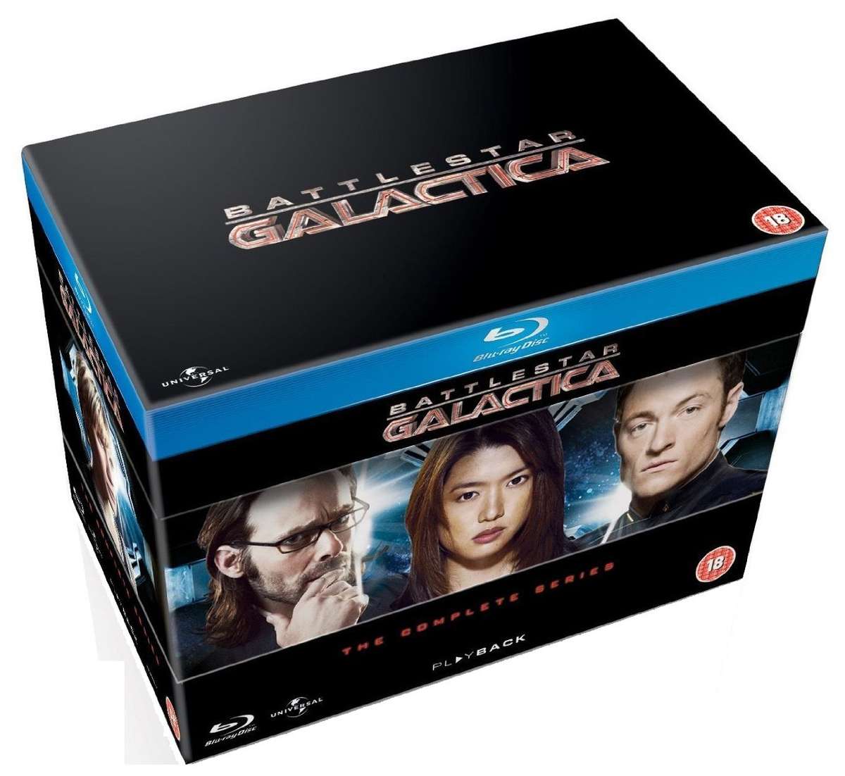 Blu-ray Pack.Battlestar Galactica Blu-ray Complete with The Plan+Tom Raider+Wild Hogs