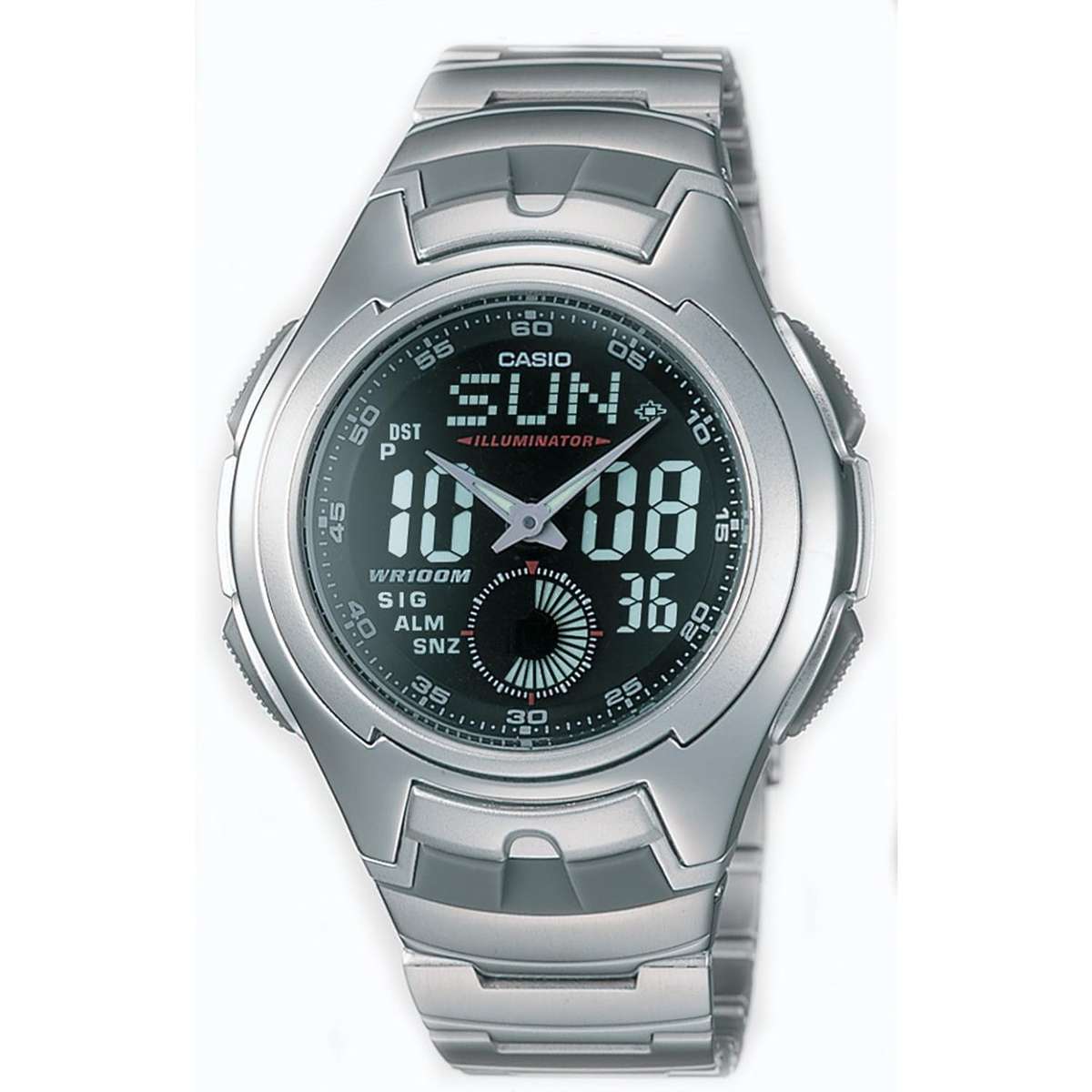 Casio Men's AQ160WD-1BV Ana-Digi Electro-Luminescent Sport Watch