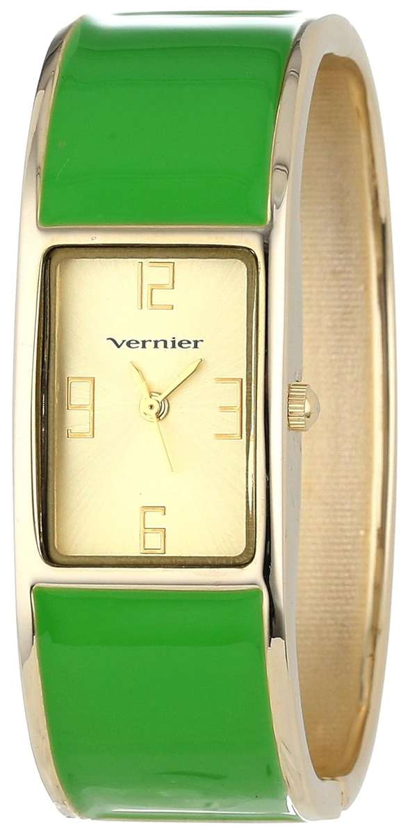 Vernier Women's VNR11134GN Color-Block Bangle Watch