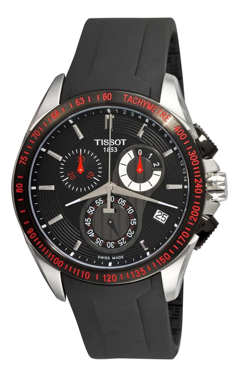 Tissot Men's T0244172705100 Veloci-T Chronograph Black Dial Watch