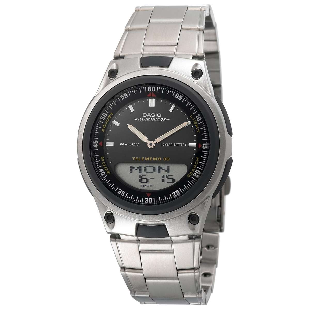 Casio Men's Ana-Digi AW80D-1AV 10-Year Battery Bracelet Watch