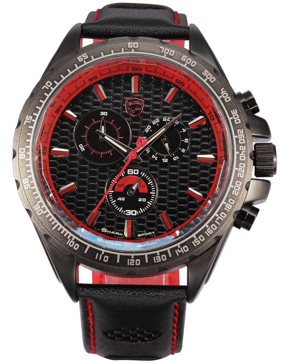 SHARK "THE BIG ONE1" FRILLED SHARK CHRONOGRAPH WATCH W/ BOX, PAPERS, LOADED!!