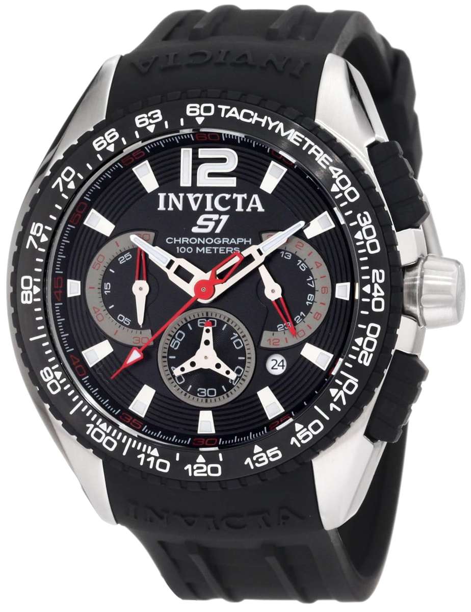 **R8000**Invicta Men's 1453 S1 Racing Team Chronograph Black Dial Black Polyurethane Watch