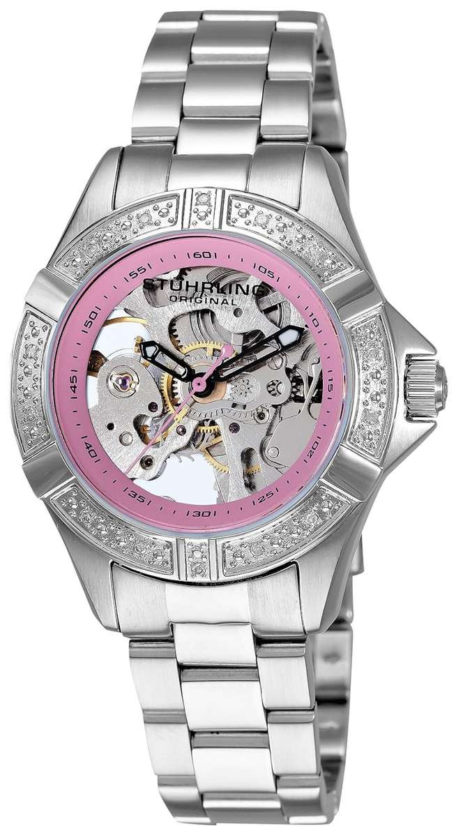 **R9100**Stuhrling Original Women's 331.12118 Lifestyles Regatta Skeleton Automatic Diamond