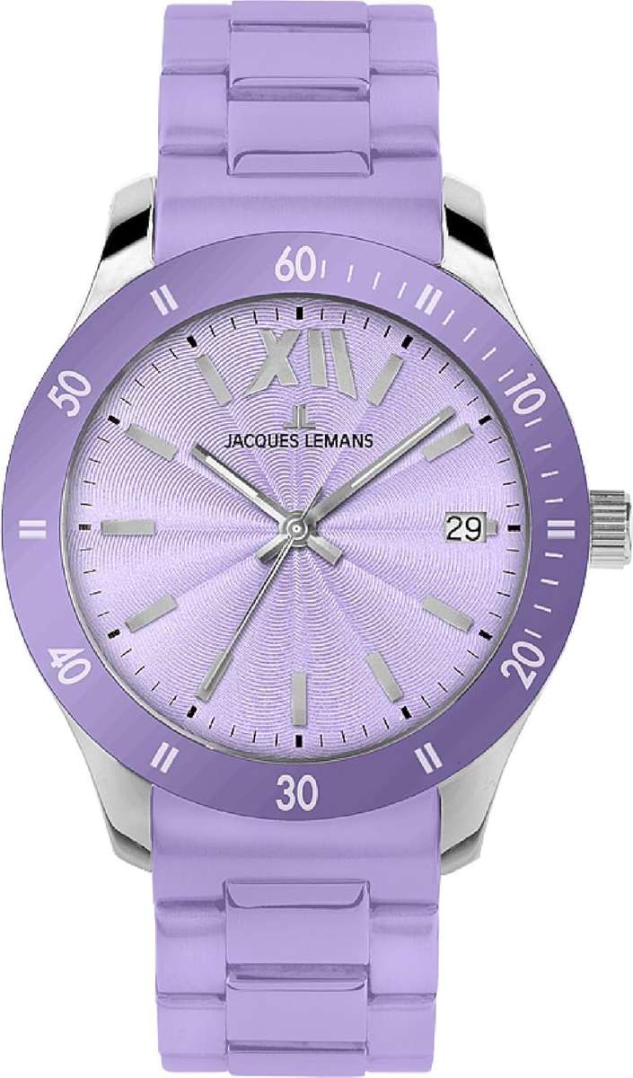 Jacques Lemans Women's 1-1623H Rome Sports Sport Analog with Silicone Strap Watch