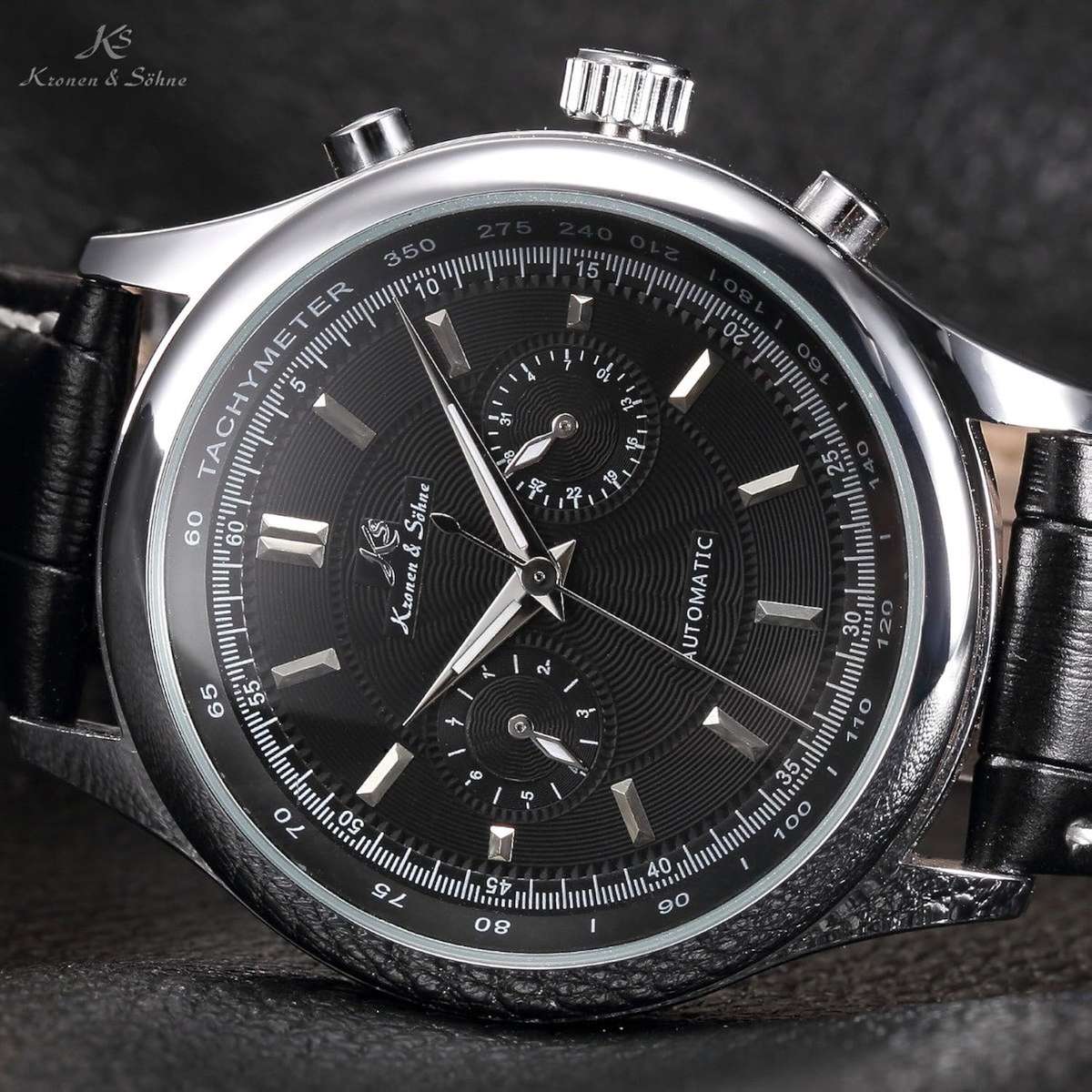 KRONEN & SOHNE Imperial Classico Voyager Automatic Chronograph Watch w/ BOX and PAPERS