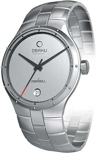 **R2799 in stock***Obaku Harmony Silver Dial Stainless Steel Mens Watch V111GCCSC Scratch Resistant
