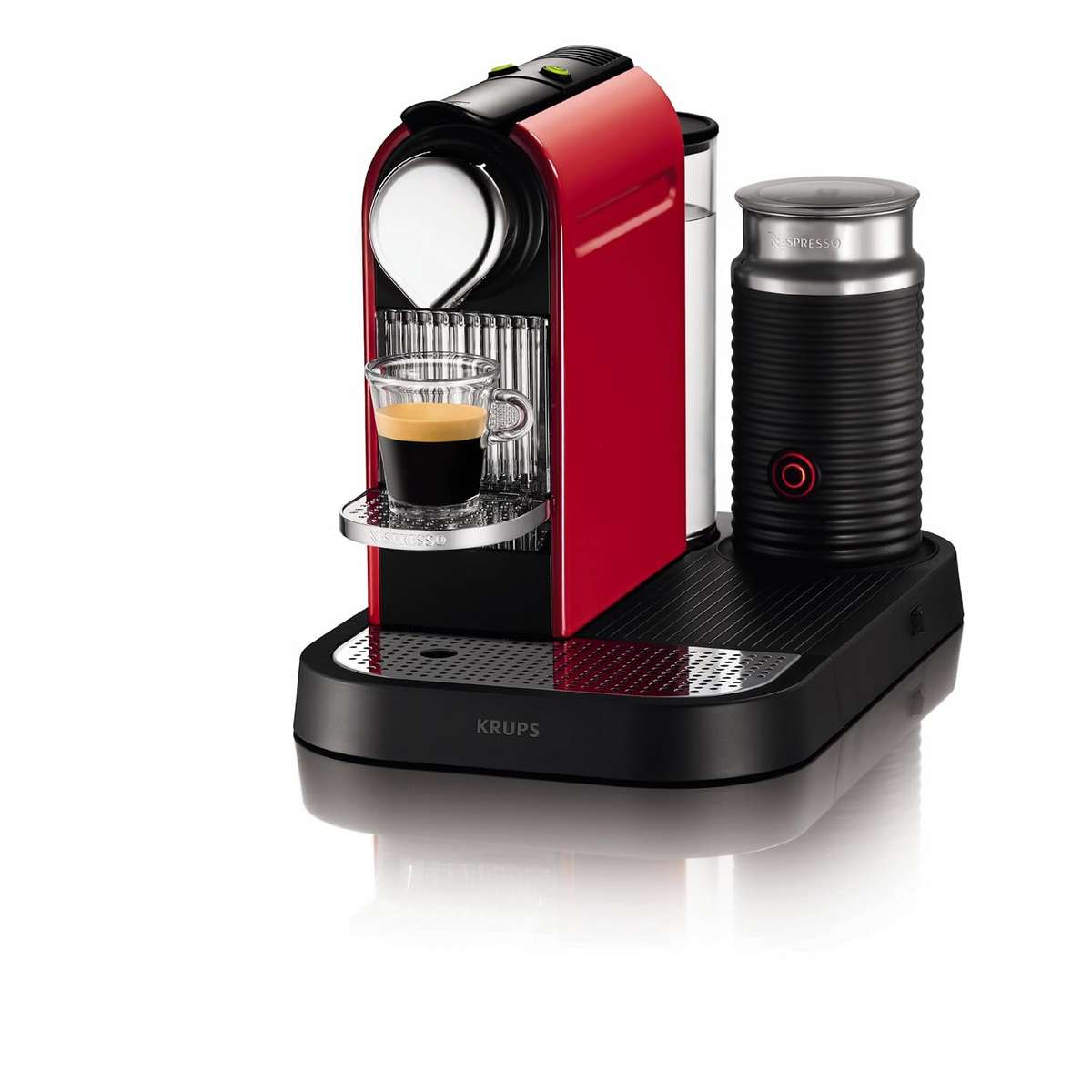 Nespresso CitiZ and Milk by Krups, , Fire Engine Red, XN730540 Coffee Machine