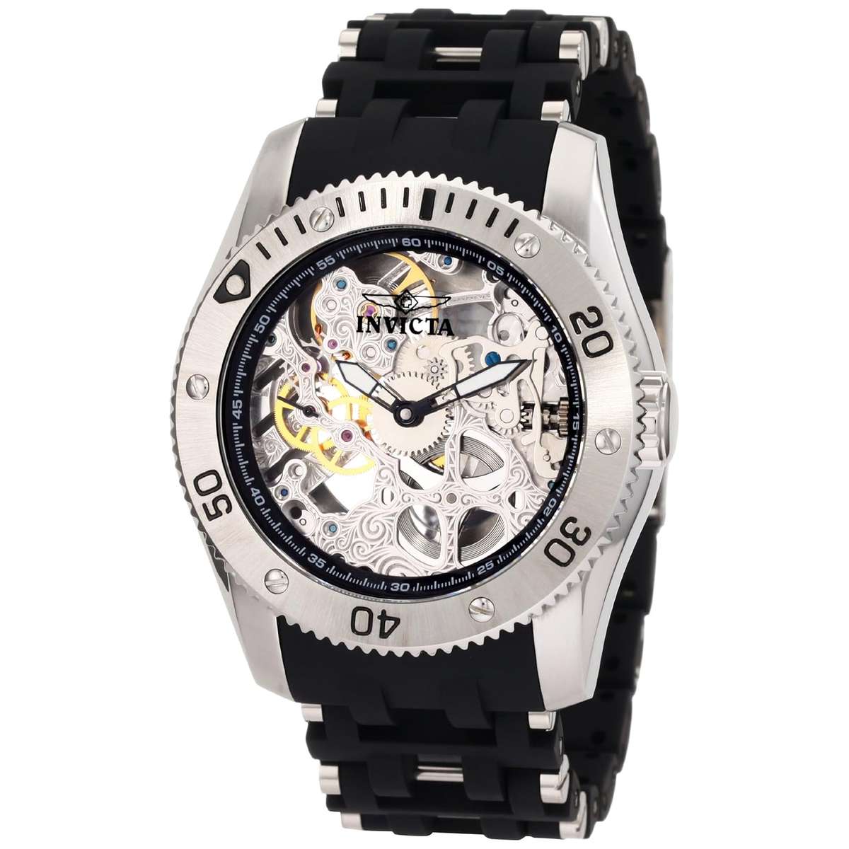 **R15 400**Invicta Men's 1254 Sea Spider Mechanical Skeleton Dial Black Polyurethane Watch