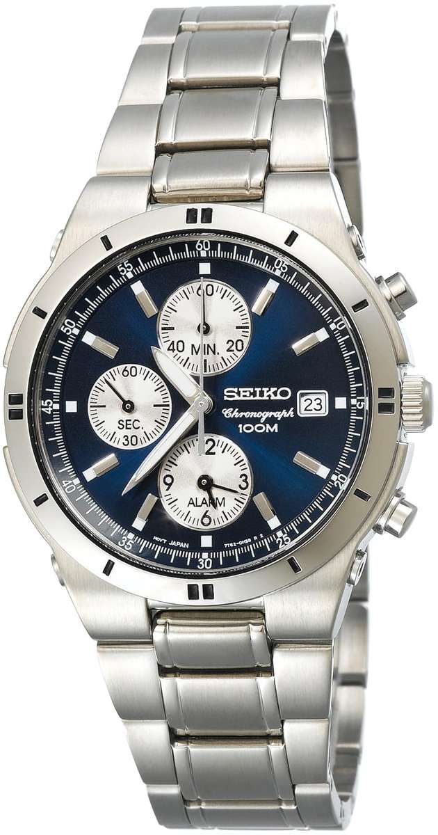 ***IN STOCK***Seiko Men's SNA695 Alarm Chronograph Silver-Tone Watch