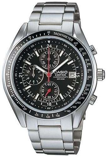 Men's Stainless Steel Edifice Black Dial Tachymeter EF-503D-1AVDF