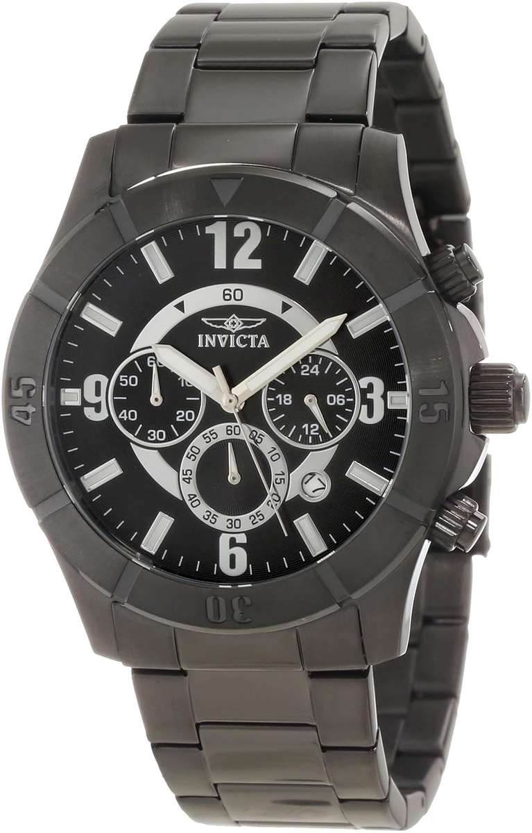 **IN STOCK***Invicta Men's 1425 Specialty Chronograph Black Dial Black Ion-Plated Watch
