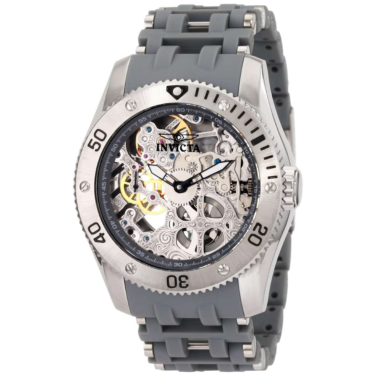 **R15 400**Invicta Men's 1255 Sea Spider Mechanical Skeleton Dial Grey Polyurethane Watch
