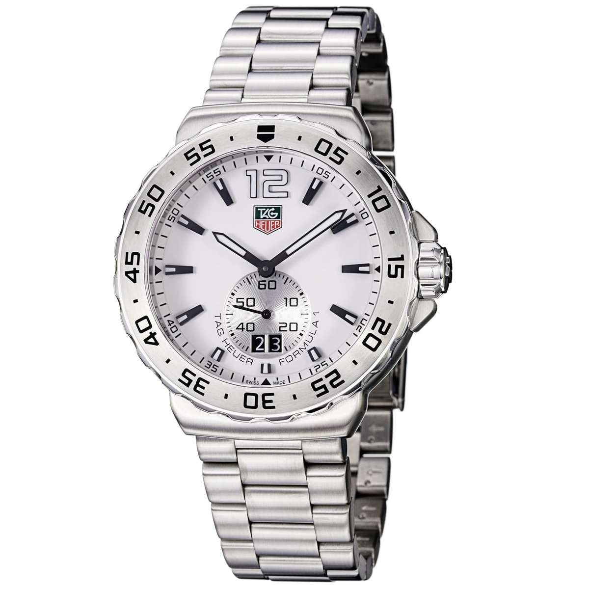 **R20 000**TAG Heuer Men's WAU1113.BA0858 Formula 1 White Dial Stainless Steel Watch