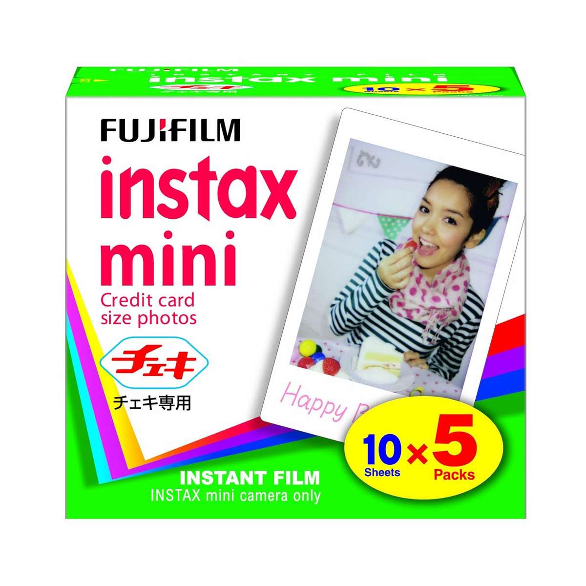 FUJIFILM Instax Mini Cheki Film 5pack(10picture X5)