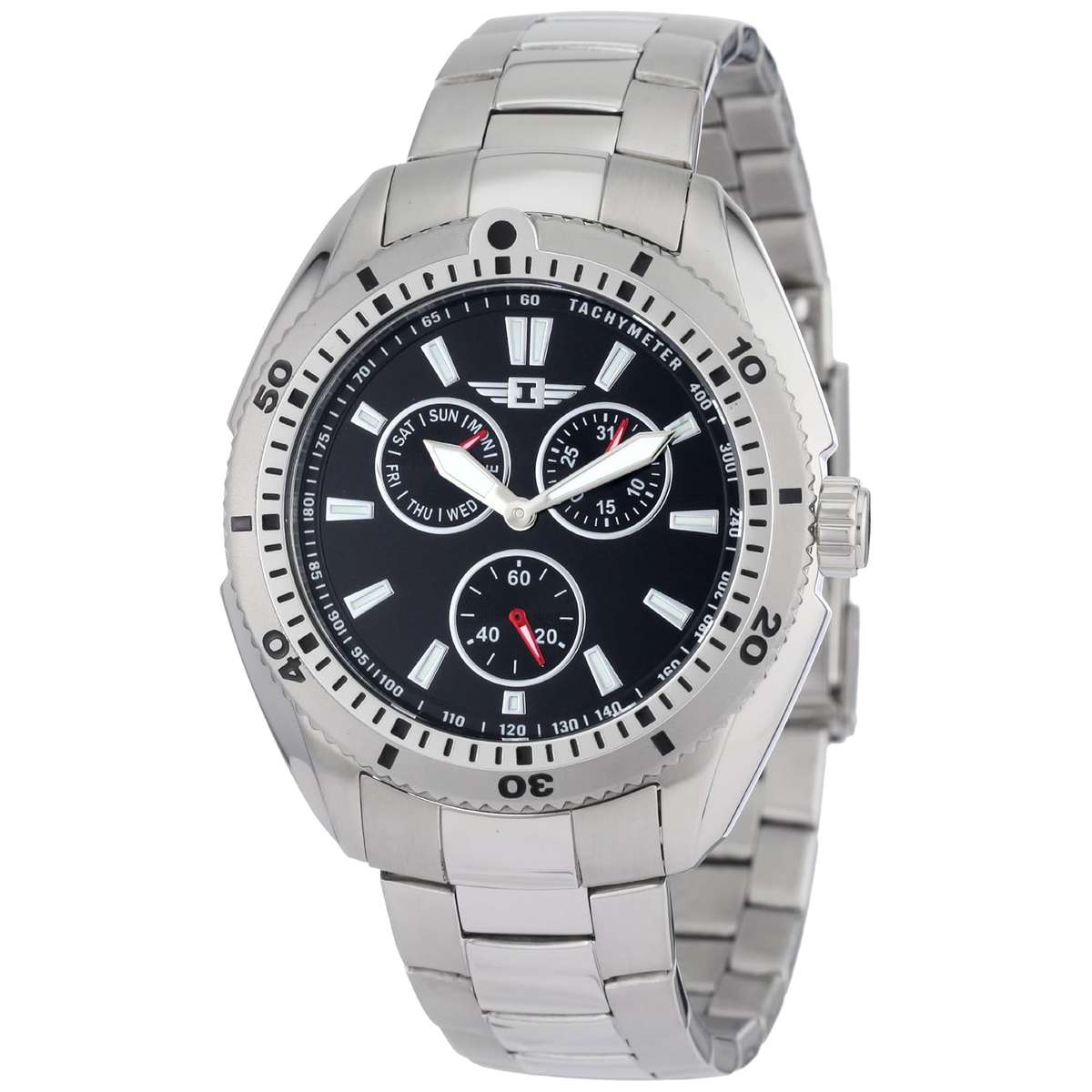 **R5900**Invicta Men's 90233-001 Multi-Function Black Dial Stainless Steel Watch