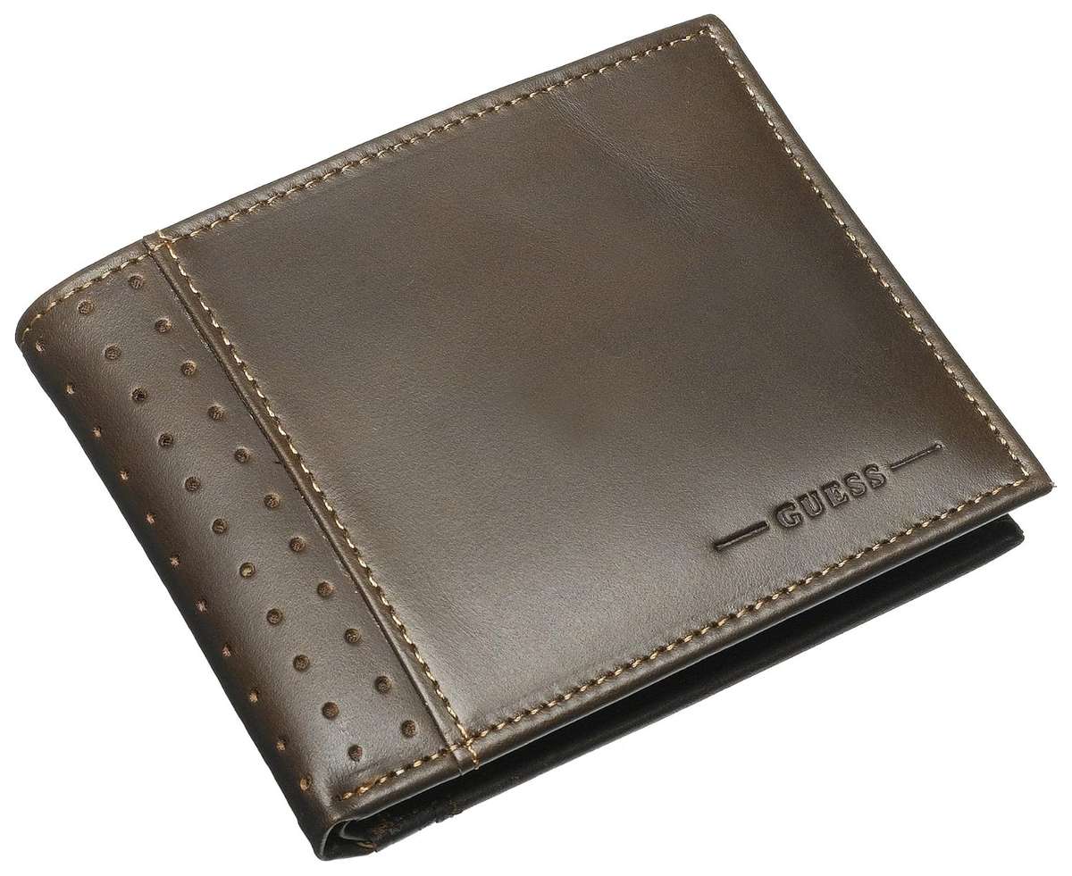 Guess Men's Passcase Billfold Brown