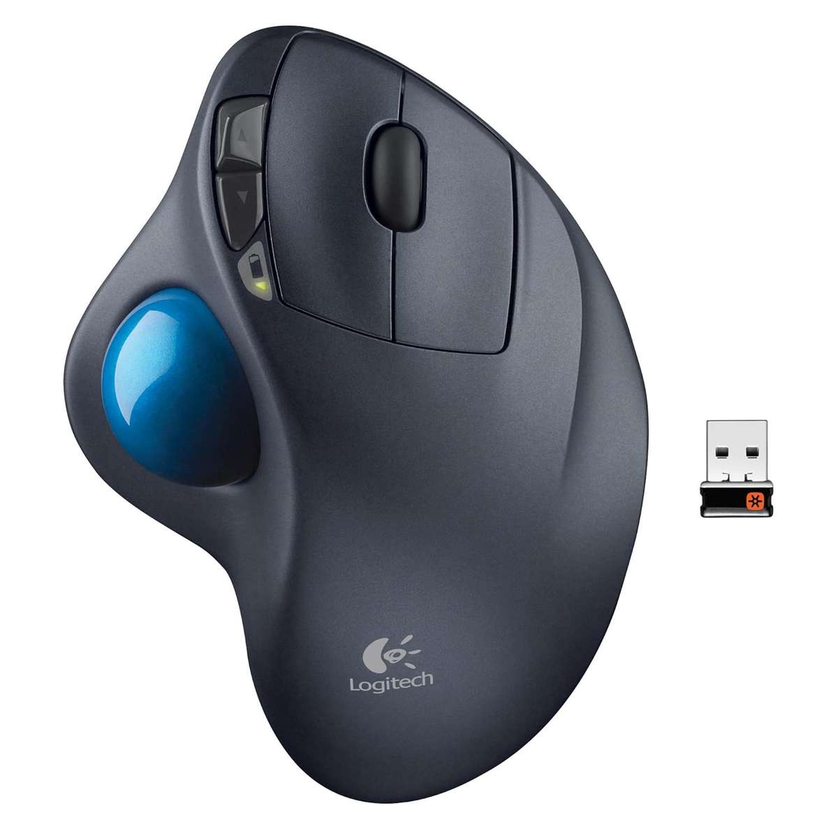 Logitech - M570 Wireless Trackball - Gray/Blue