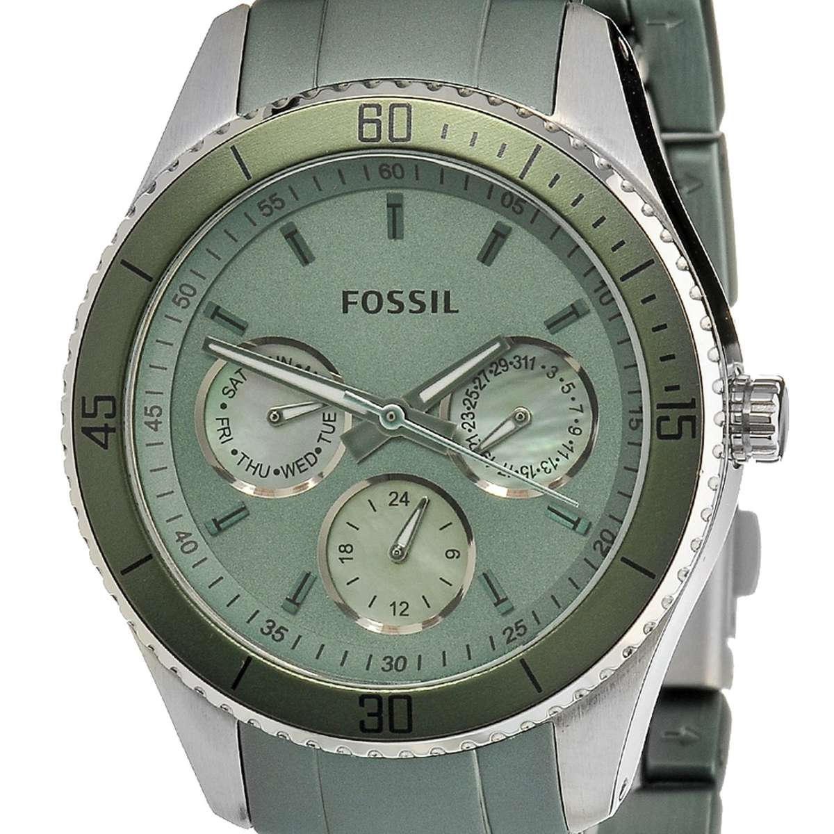 Fossil Stella Aluminum and Stainless Steel Watch Green ES3039