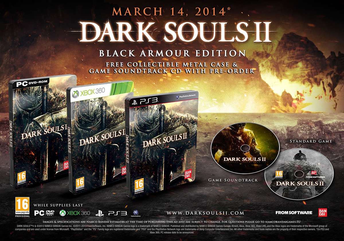 XBOX 360 DARK SOULS II BLACK ARMOUR EDITION / AS NEW / ORIGINAL PRODUCT / BID TO WIN / FREE SHIPPING