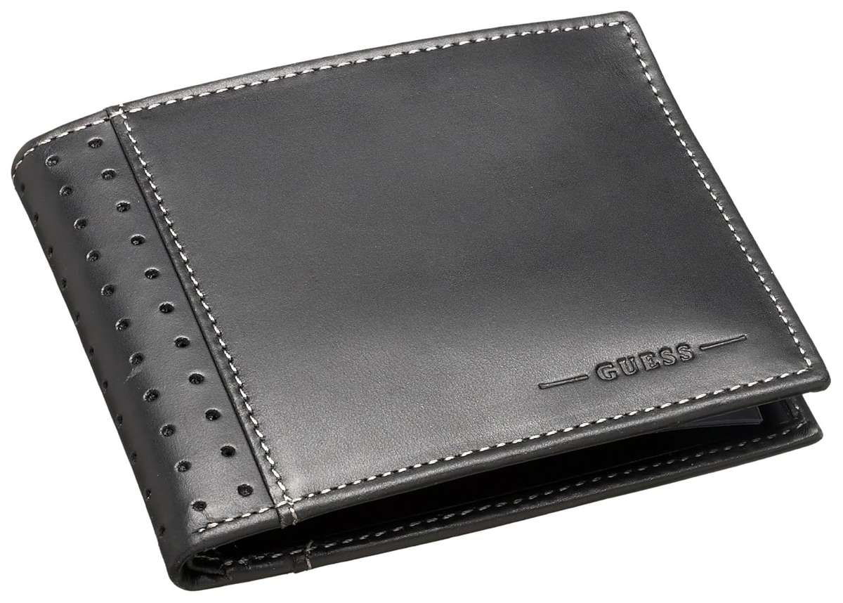 Guess Men's Passcase Billfold Black