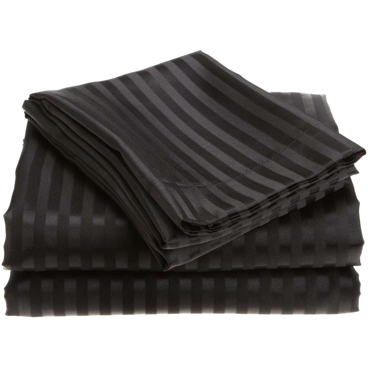 Divatex Home Fashions Royal Opulence Woven Satin Stripe Sheet Set Queen