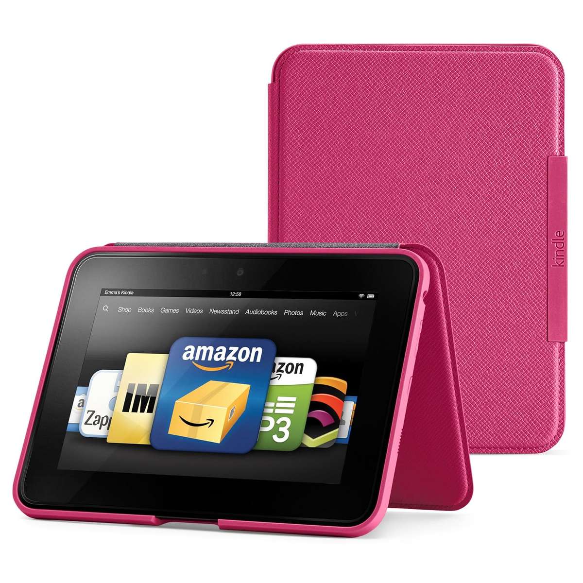 **IN STOCK**Amazon Kindle Fire HD 7" Standing Leather Case, Fuchsia will only fit Kindle Fire HD 7")