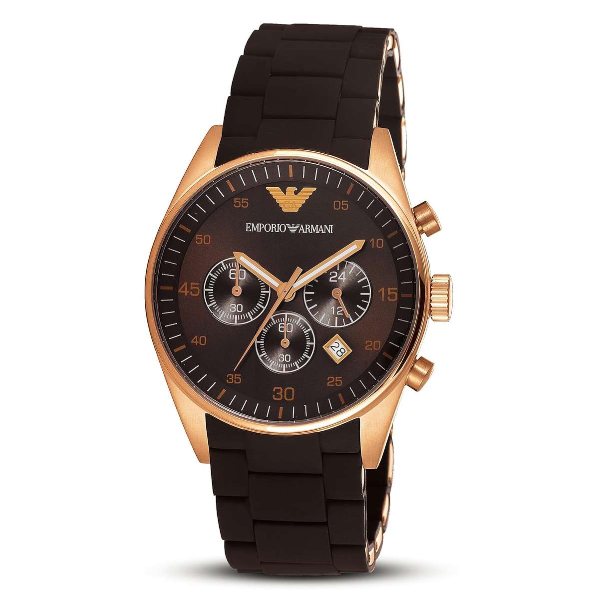 Emporio Armani Men's AR5890 Brown Sport Chronograph Watch ** Top Seller ** Complete with Box **