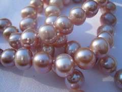LAVENDER, Round, Freshwater Pearl Necklace - 6 to 7 mm