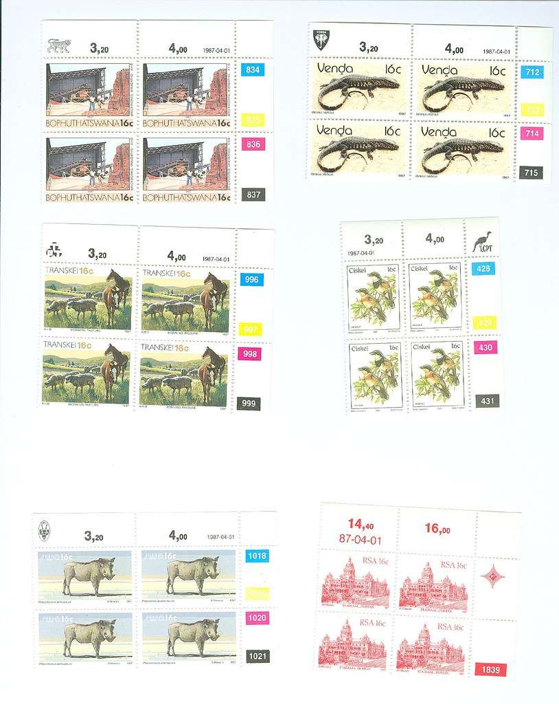 SA, SWA and Homelands Additional Definitive Controls