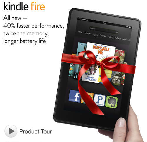 Kindle Fire 7" LCD Display, Wi-Fi, 8GB - includes Special Offers & Spons Screensavers
