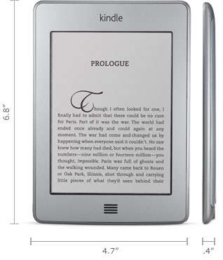 Kindle Touch, Wi-Fi, 6" E Ink Display - includes Special offers