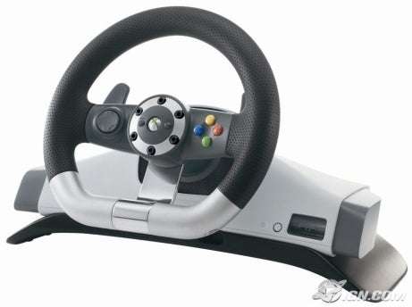 Xbox 360 Wireless Racing Wheel + 8 Games
