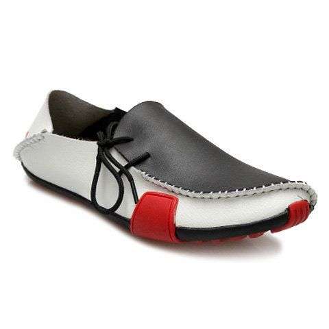 Stitching Design Loafers For Men - 43