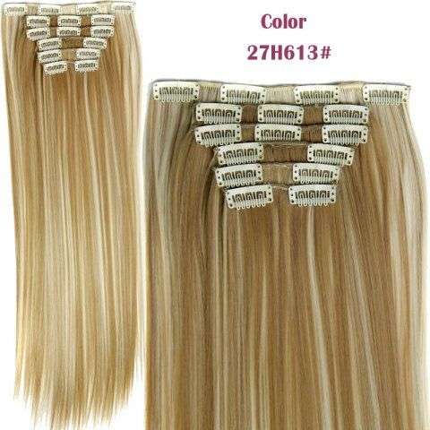 Long Straight Clip In Hair Extension Suit