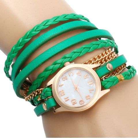 Women Antique Weave Bracelet Wrist Watch