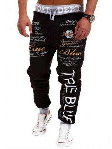 Lace Up Beam Feet Jogger Pants - Large