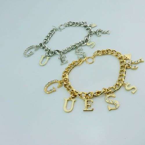 Gorgeous "Guess" Large Letter Charm Bracelet " Available in GOLD or SILVER