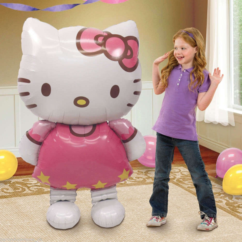 ENORMOUS OVER A METRE HIGH!!!  HELLO KITTY RE-USABLE  FOIL BALLOON - AS GIFT OR DECOR